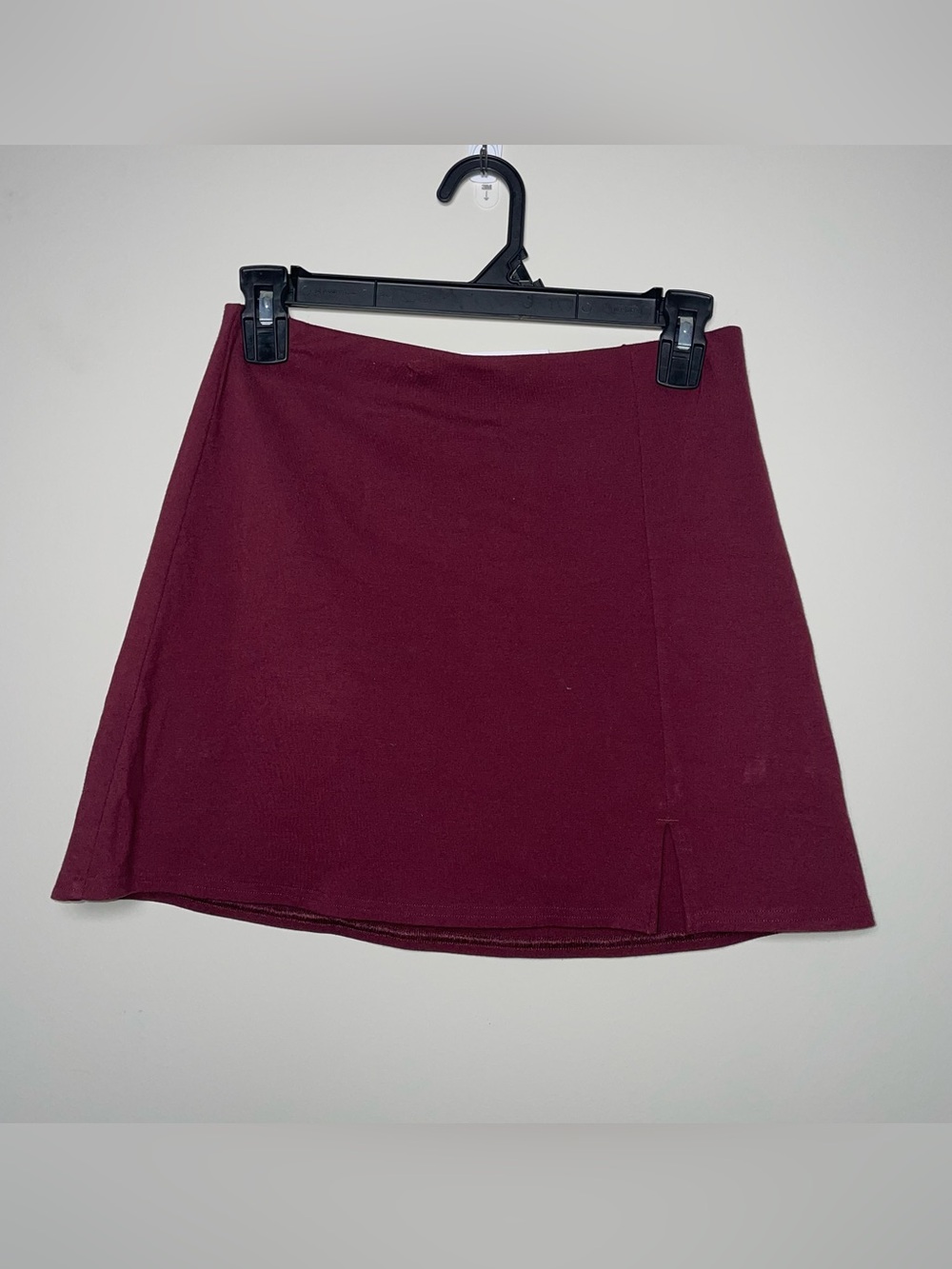 American Eagle S Burgundy Front Side Slit Lined Skirt NWT Clean Girl Preppy